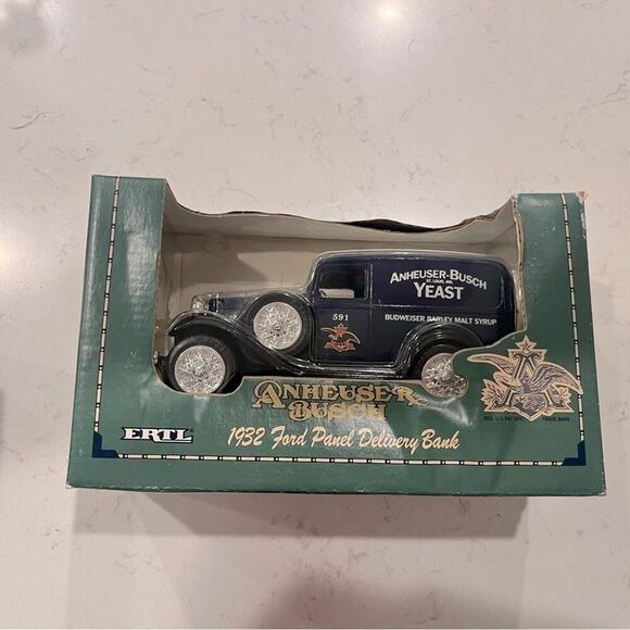ertl Other - Vintage Ertl 1932 Ford Panel Delivery Bank Anheuser-Busch Die Cast 1/25 Scale